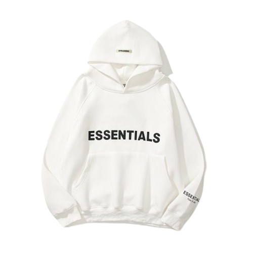 weißer essentials hoodie