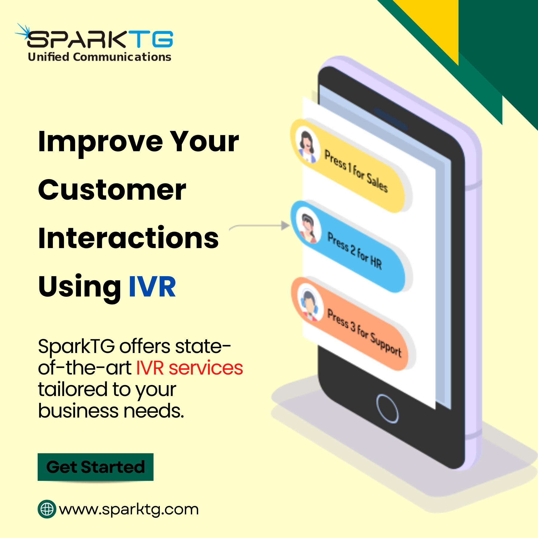 SparkTG's IVR