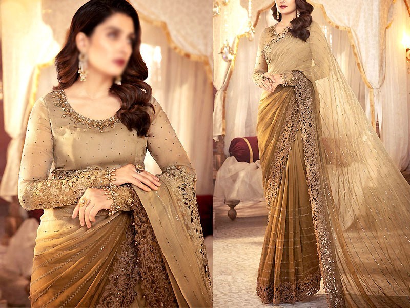 pakistani designer saree by HSY