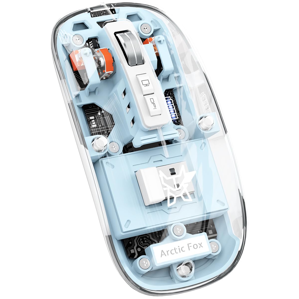 Meet the Arctic Fox Pureview Transparent Mouse: Style Meets Smart Tech